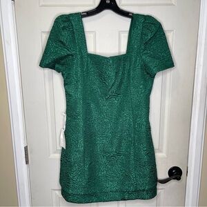HYACINTH HOUSE Emerald Green Juliana Mini Dress Sz L